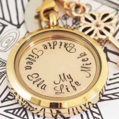 Personalised Hand Stamped Plate (to fit 3 cm locket only)